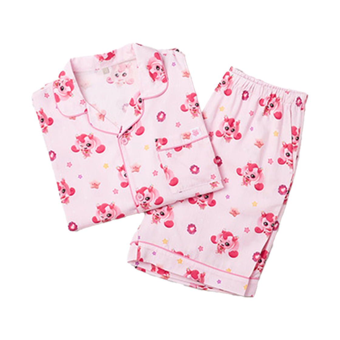스파오 x 캐치! 티니핑 하츄핑 숏슬리브 파자마 세트 핑크(Spao x Catch! Teenieping Heartsping Short Sleeve Pajama Set Pink)