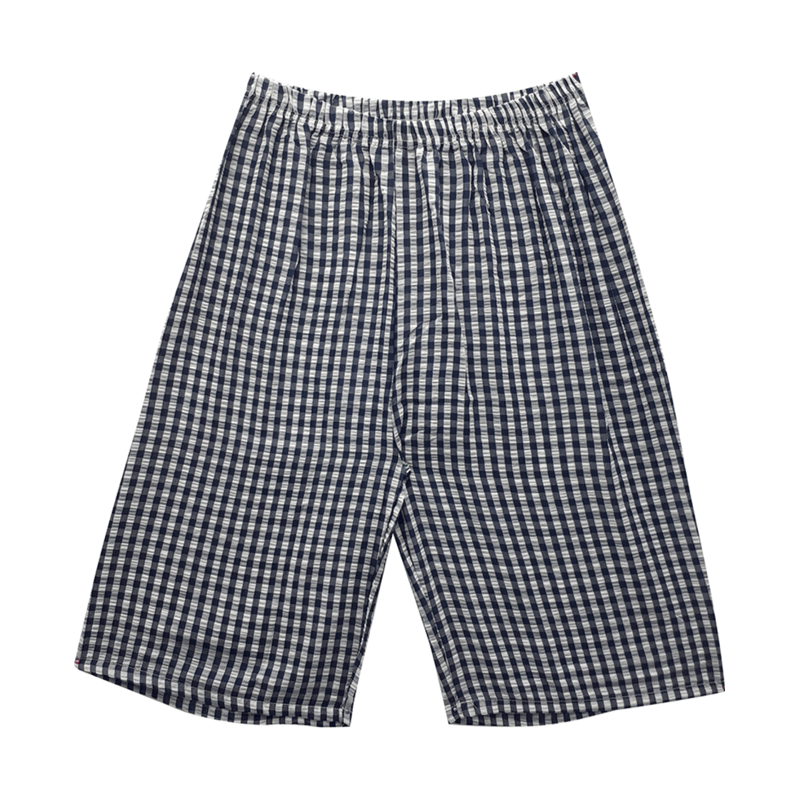 A-SP-NV AONE Unisex Seersucker 3/4 Pajama Pants Navy