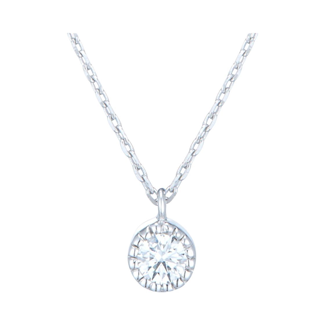 미꼬 우먼 제니퍼 0.1 캐럿 Si2 다이아몬드 네클리스 화이트 골드