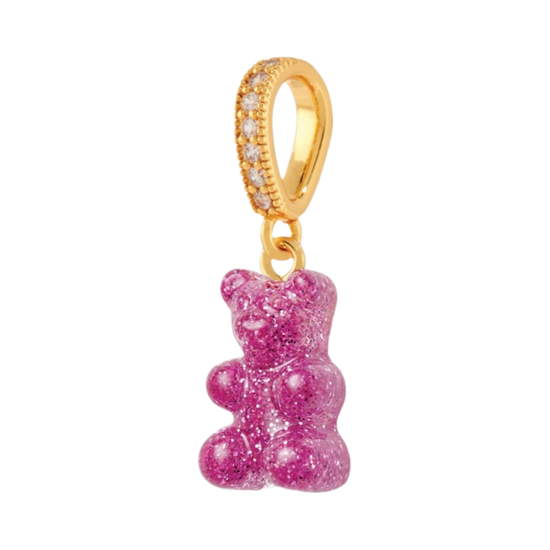 크리스탈 헤이즈 노스텔지아 베어 파베 커넥터 골드 마젠타(Crystal Haze Nostalgia Bear with Pave Connector Gold Magenta)