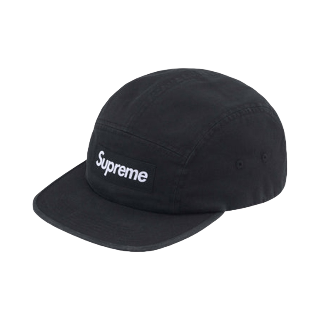 슈프림 워시드 치노 트윌 캠프캡 블랙 - 24SS(Supreme Washed Chino Twill Camp Cap Black - 24SS)