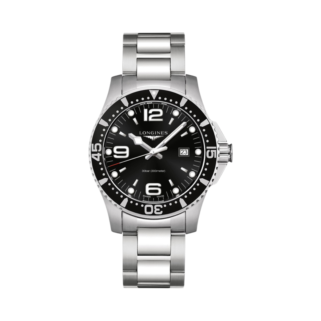 론진 하이드로콘퀘스트 쿼츠 44mm 스테인리스 스틸 선레이 블랙(Longines Hydroconquest Quartz 44mm Stainless Steel Sunray Black) - 1