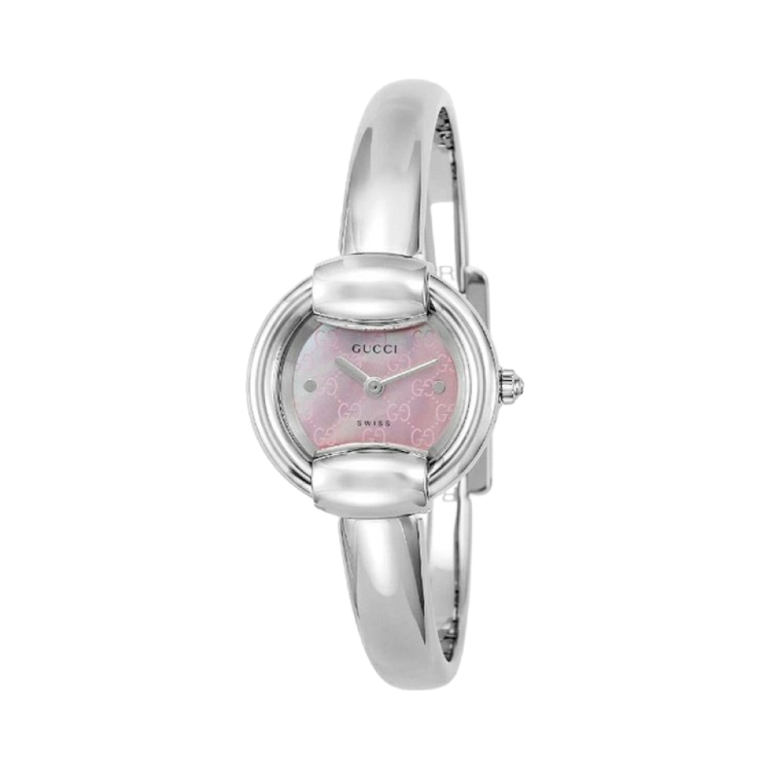 (W) 구찌 쿼츠 25mm 스테인리스 스틸 핑크 실버((W) Gucci Quartz 25mm Stainless Steel Pink Silver)