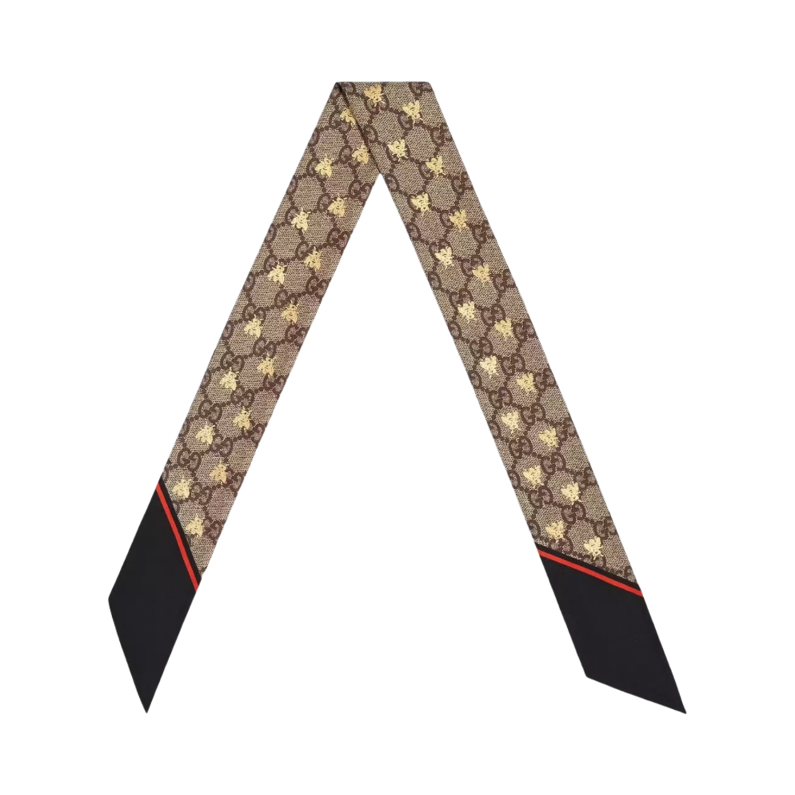 (W) 구찌 GG 비 실크 넥 보우 블랙((W) Gucci GG Bees Silk Neck Bow Black) - 2