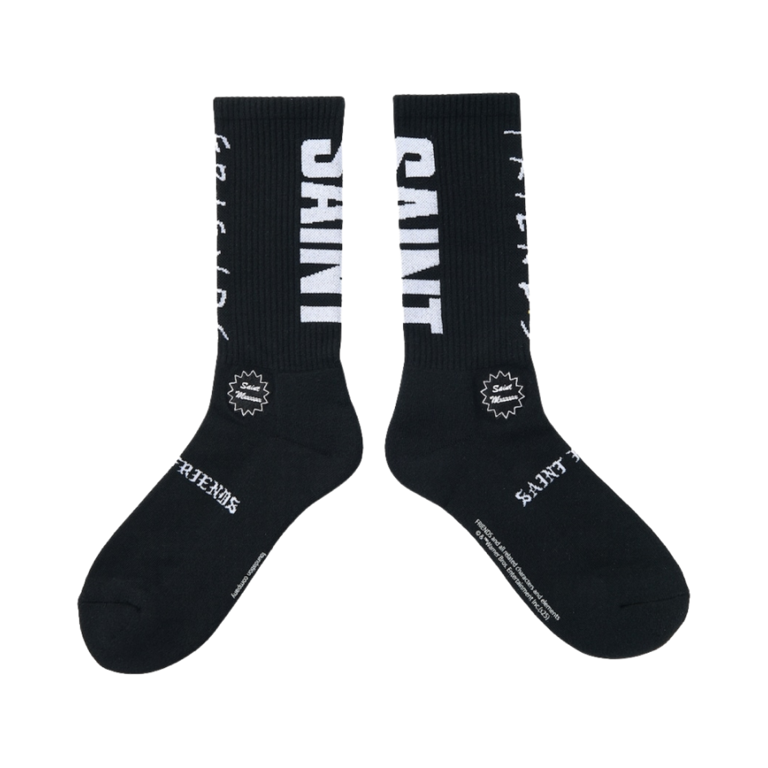 SM-HR8-0000-C60 Saint Mxxxxxx x Friends Socks Black - 25SS
