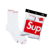 Supreme Hanes Crew Socks White (4 Pack)