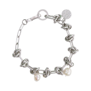 Haleine Pearl Layered Bracelet Silver