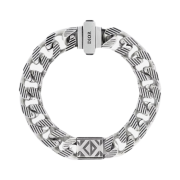 Dior CD Diamond Chain Link Bracelet Antique Silver Finish Brass