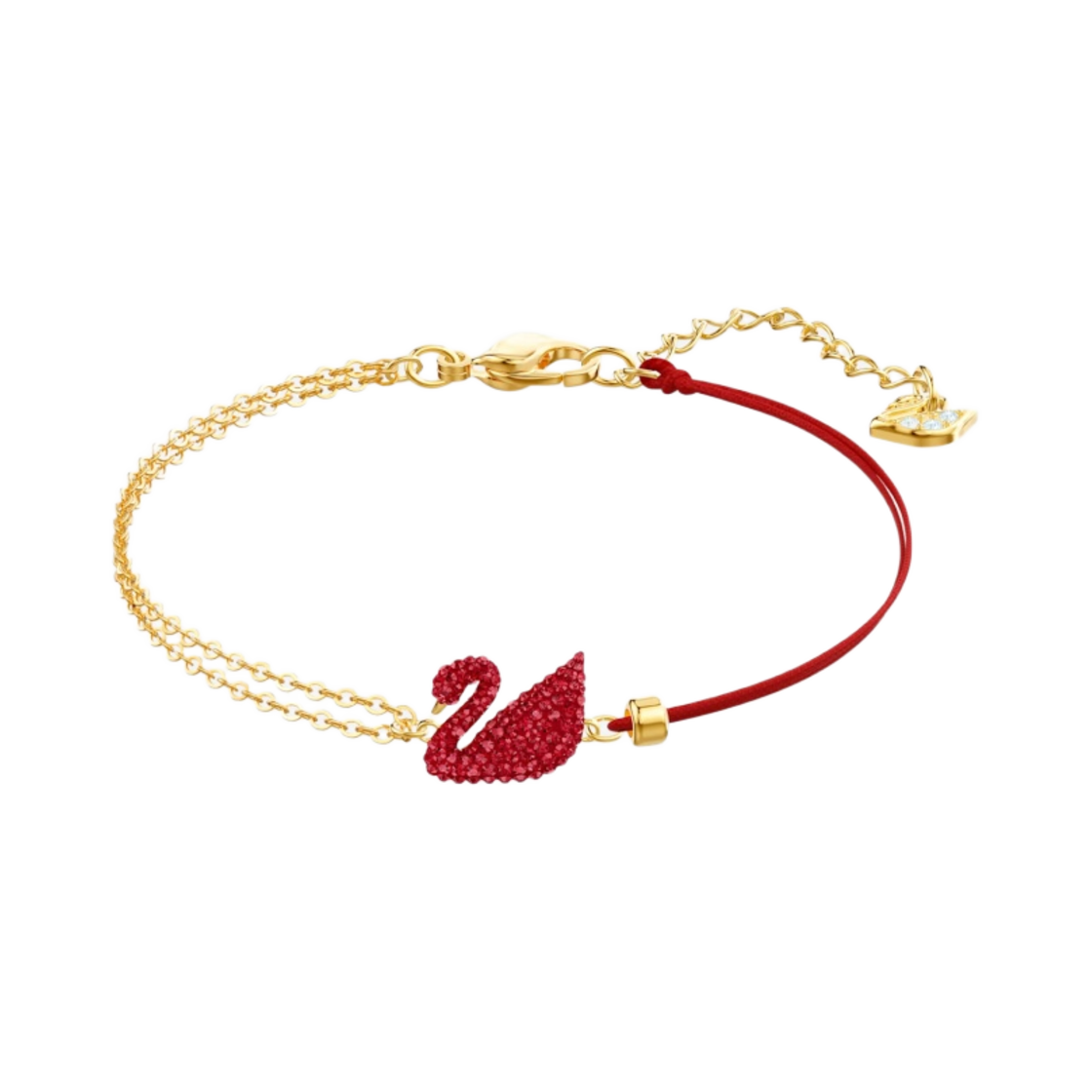 (W) 스와로브스키 아이코닉 스완 브레이슬릿 레드 골드 플래팅((W) Swarovski Iconic Swan Bracelet Red Gold Plated) - 1