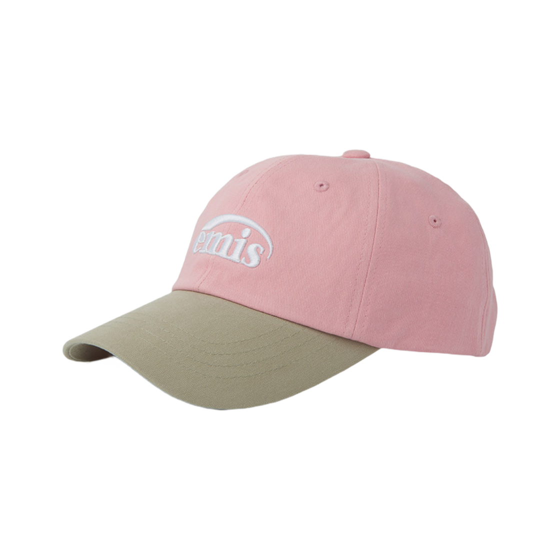 이미스 뉴 로고 믹스 볼캡 베이지 핑크(Emis New Logo Mix Ball Cap Beige Pink)