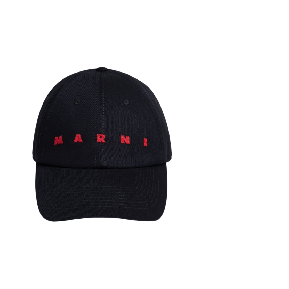 마르니 자수 로고 오가닉 개버딘 베이스볼 캡 블랙(Marni Organic Gabardine Baseball Cap with Embroidered Logo Black)