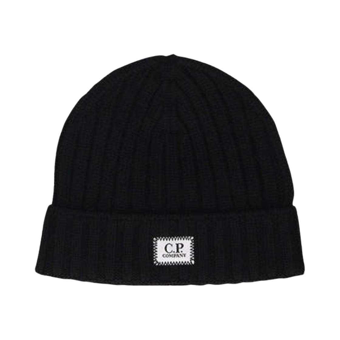 C.P. 컴퍼니 엑스트라 파인 메리노 울 로고 비니 거즈 블랙 - 22FW(C.P. Company Extra Fine Merino Wool Logo Beanie Gauze Black - 22FW) - 1