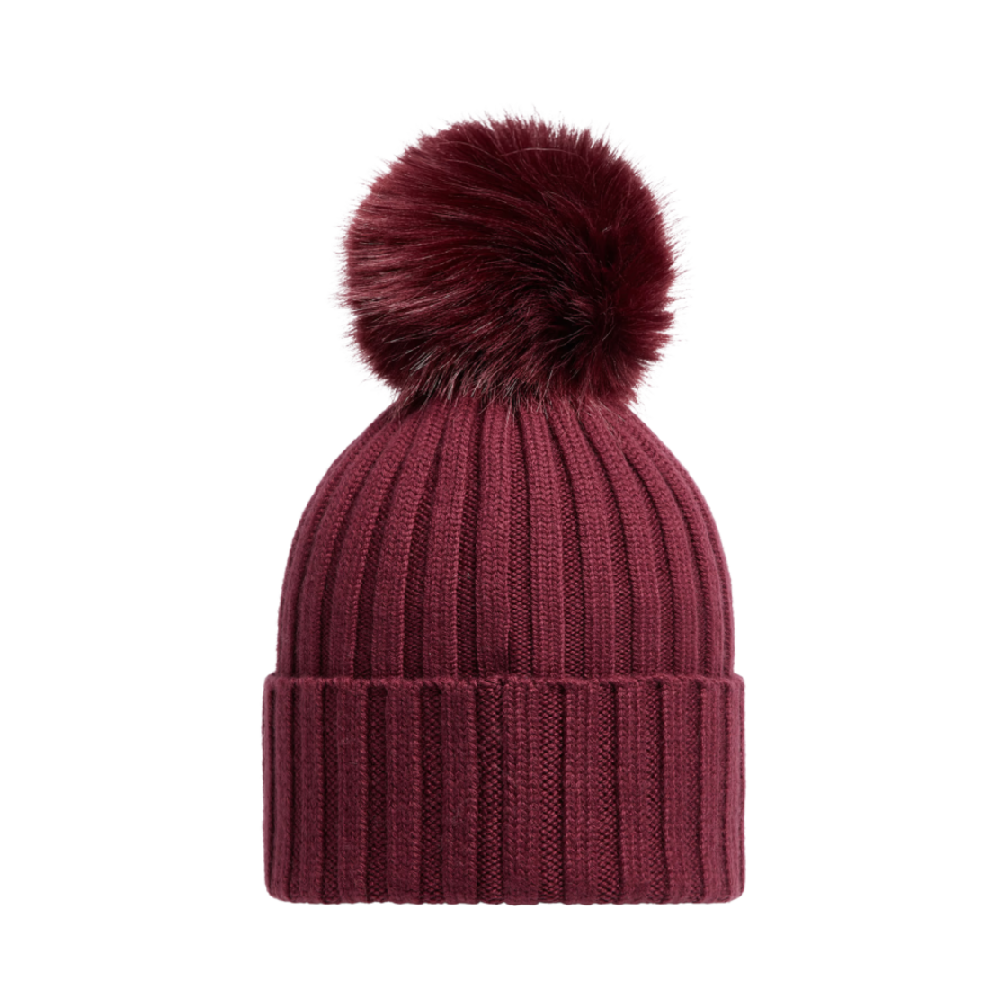 (W) 몽클레르 울 비니 폼폼 버건디 - 24FW((W) Moncler Wool Beanie with Pom Pom Burgundy - 24FW) - 2