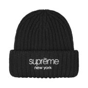 Supreme Classic Logo Chunky Ribbed Beanie Black - 23FW