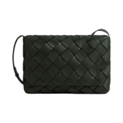 Bottega Veneta Large Diago Cross Body Bag Dark Green