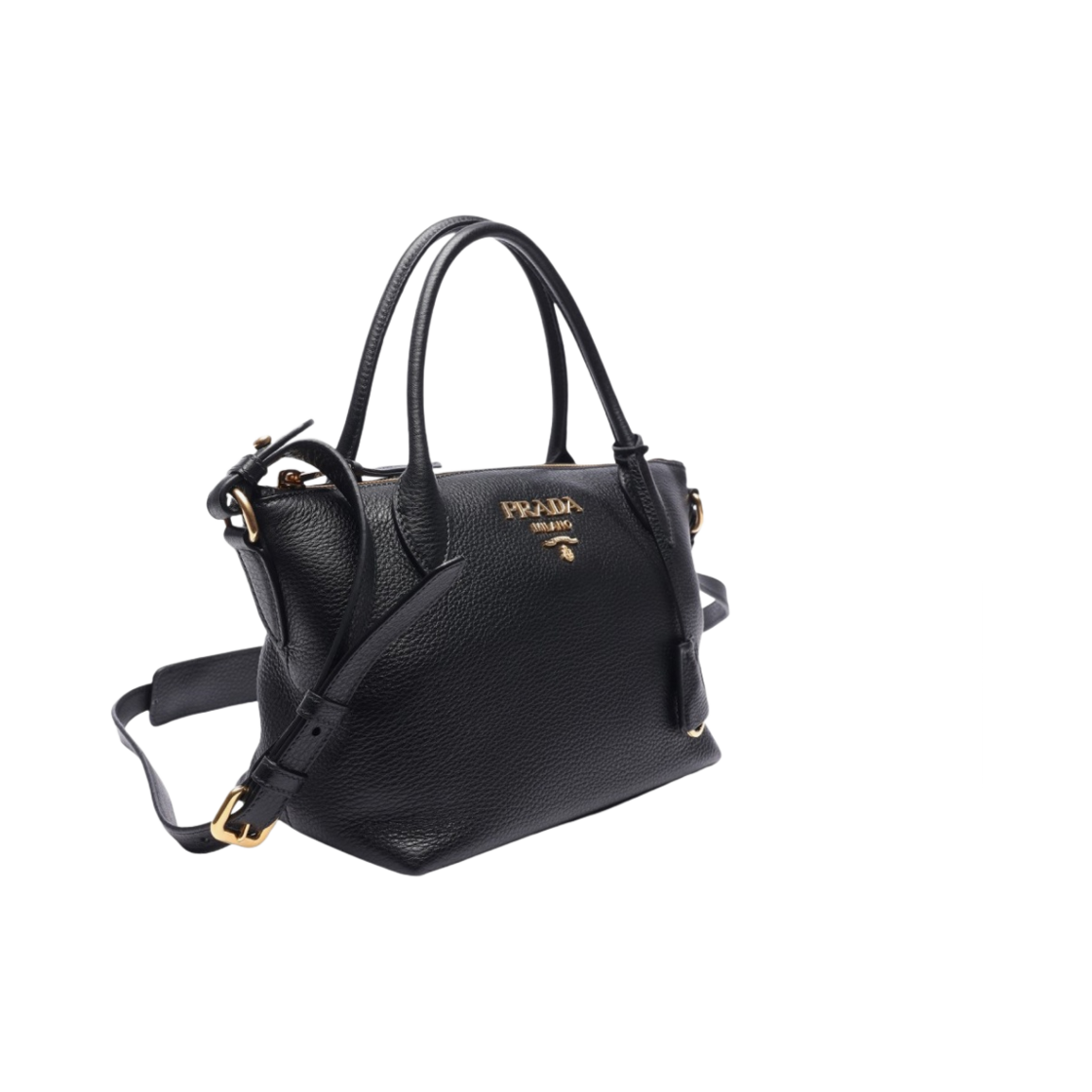 프라다 다이노 레더 토트백 블랙(Prada Daino Leather Tote Bag Black) - 2