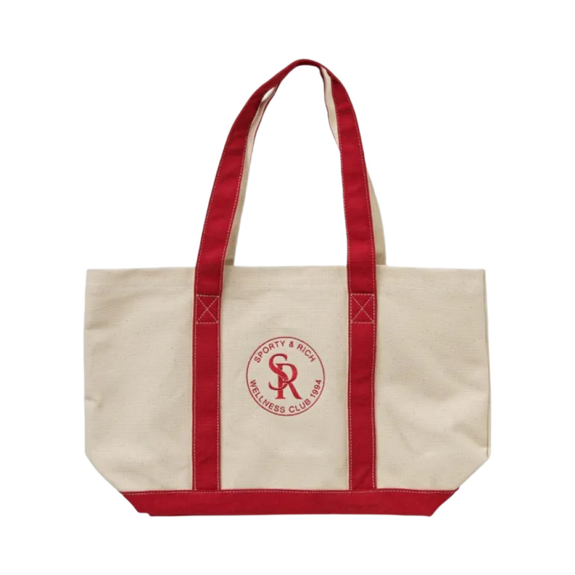 AC634NT Sporty & Rich Two Tone Tote Bag Natural