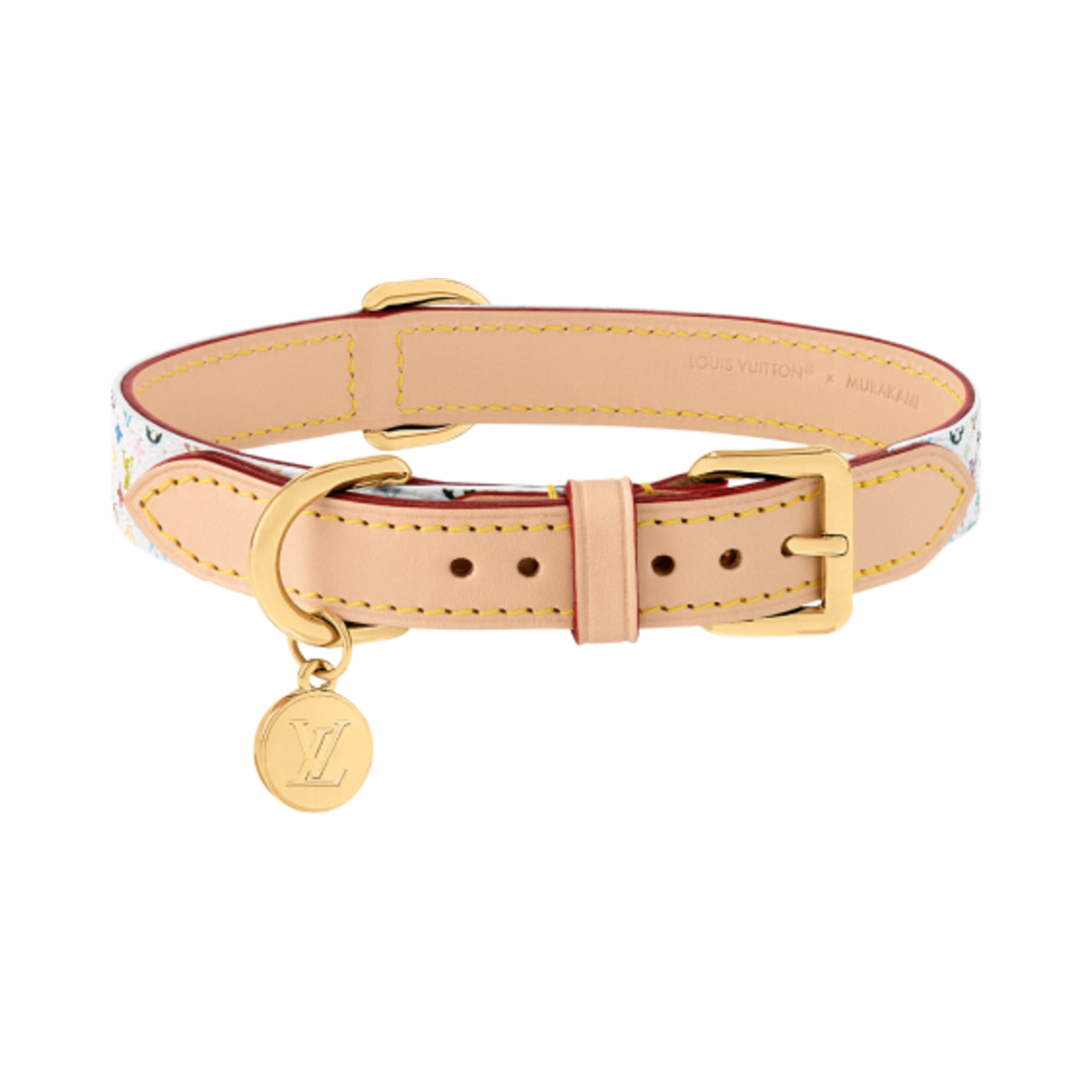 루이비통 x 무라카미 타카시 모노그램 멀티컬러 도그 칼라 MM 모노그램(Louis Vuitton x Murakami Takashi Monogram Multicolor Dog Collar MM Monogram)