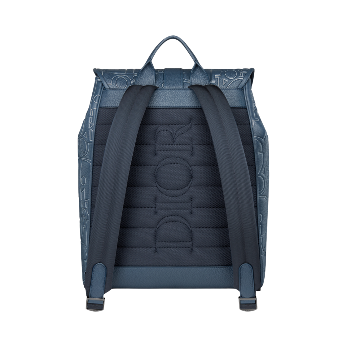 디올 데일리 백팩 플랩 디올 그래비티 아웃라인 레더 앤 그레인드 카프스킨 네이비 블루(Dior Daily Backpack with Flap Dior Gravity Outline Leather and Grained Calfskin Navy Blue) - 2