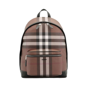 Burberry Check JETT Canvas Backpack Dark Birch Brown
