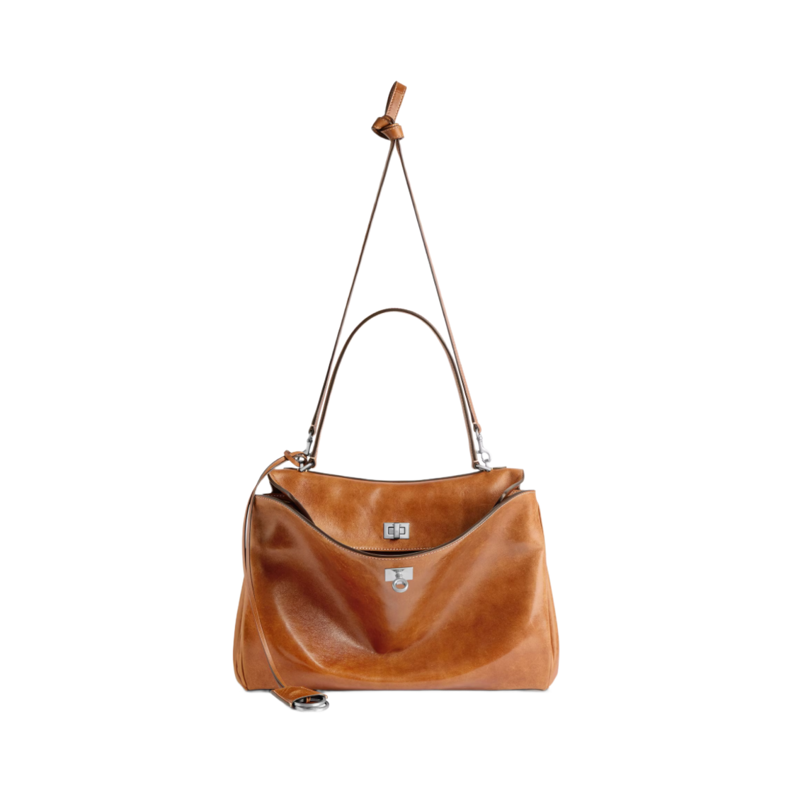 발렌시아가 로데오 미디움 핸드백 탄 카우보이(Balenciaga Rodeo Medium Handbag Tan Cowboy) - 4