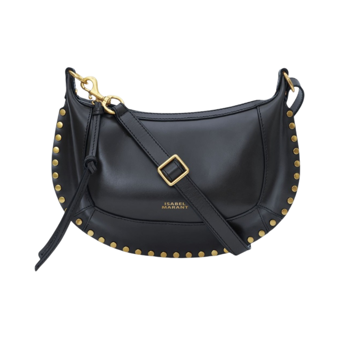이자벨 마랑 오스칸 문 스터드 레더 숄더백 블랙 - 23SS(Isabel Marant Oskan Moon Studded Leather Shoulder Bag Black - 23SS) - 1