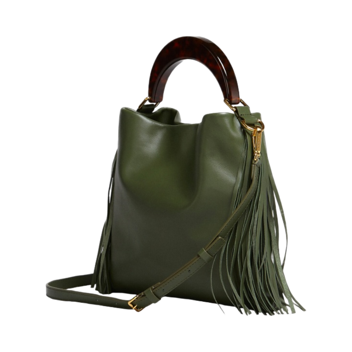 마르니 레더 프린지 베니스 스몰백 가제보 마룬(Marni Leather Fringes Venice Small Bag Gazebo Maroon) - 3