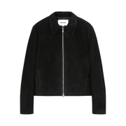 Tonywack Suede Zippered Blouson Jacket Black