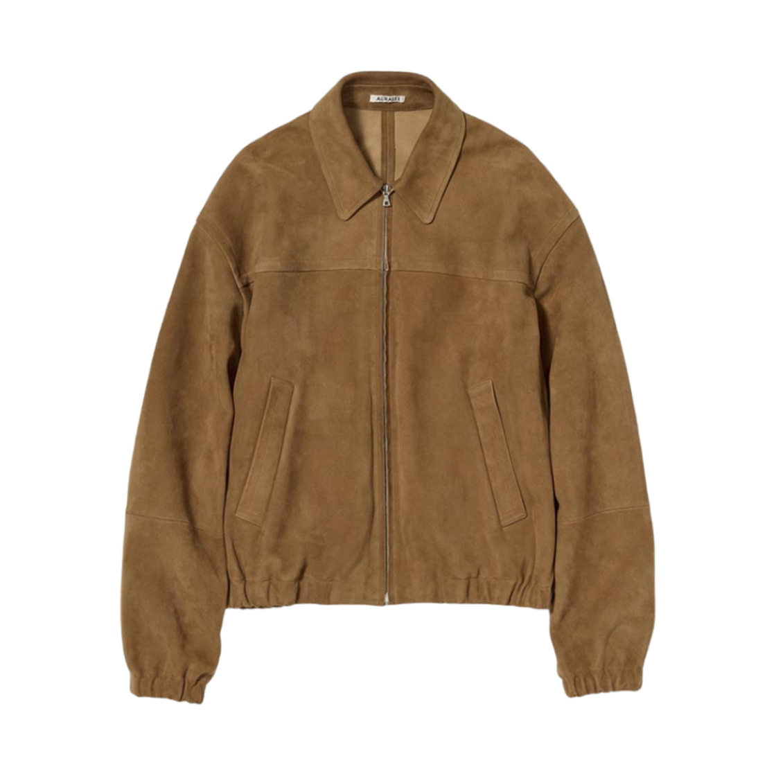 오라리 램 스웨이트 집 블루종 카멜(Auralee Lamb Suede Zip Blouson Camel)