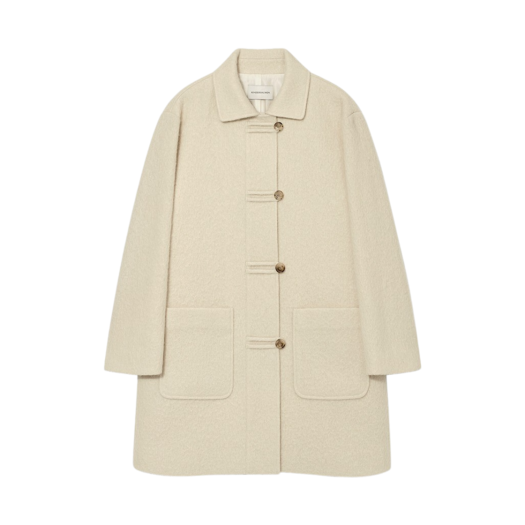 PF23OUT10BN Kindersalmon Women Jeanne Half Coat Bone