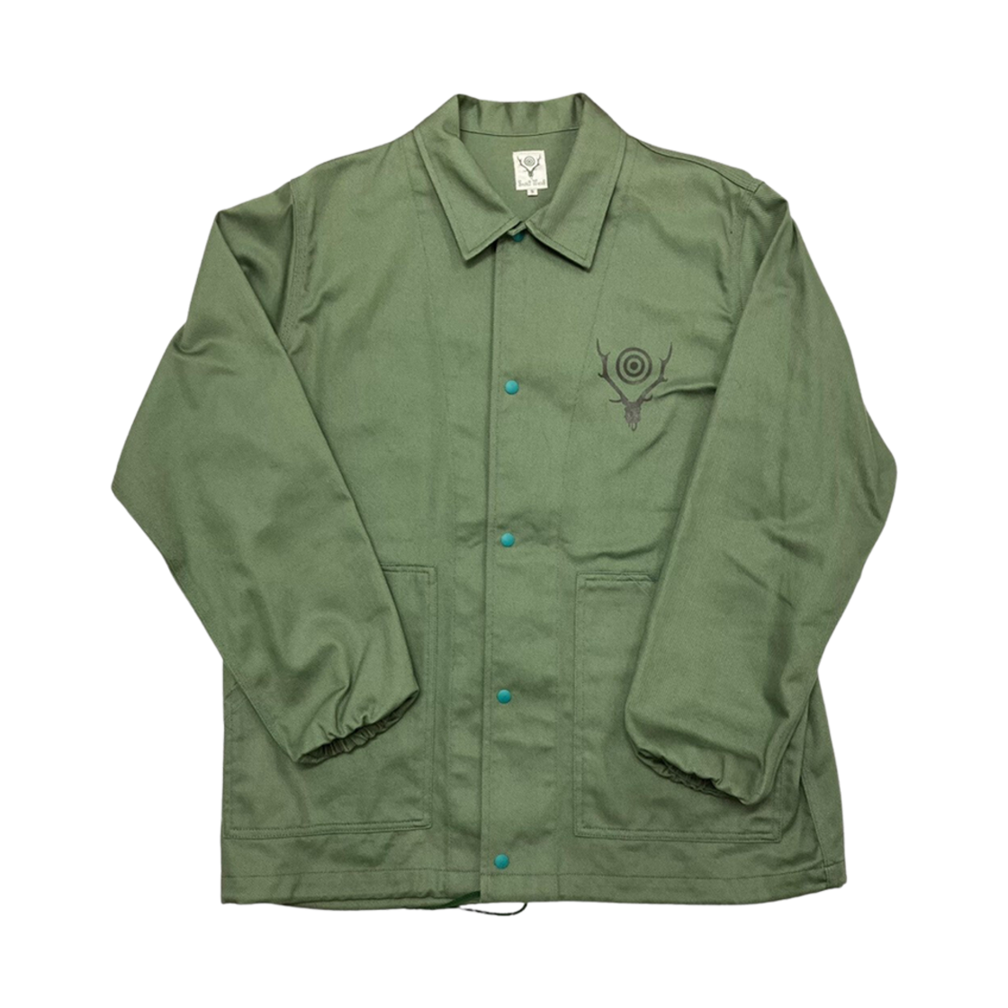 OT497 South2 West8 Cotton Twill Coach Jacket Khaki