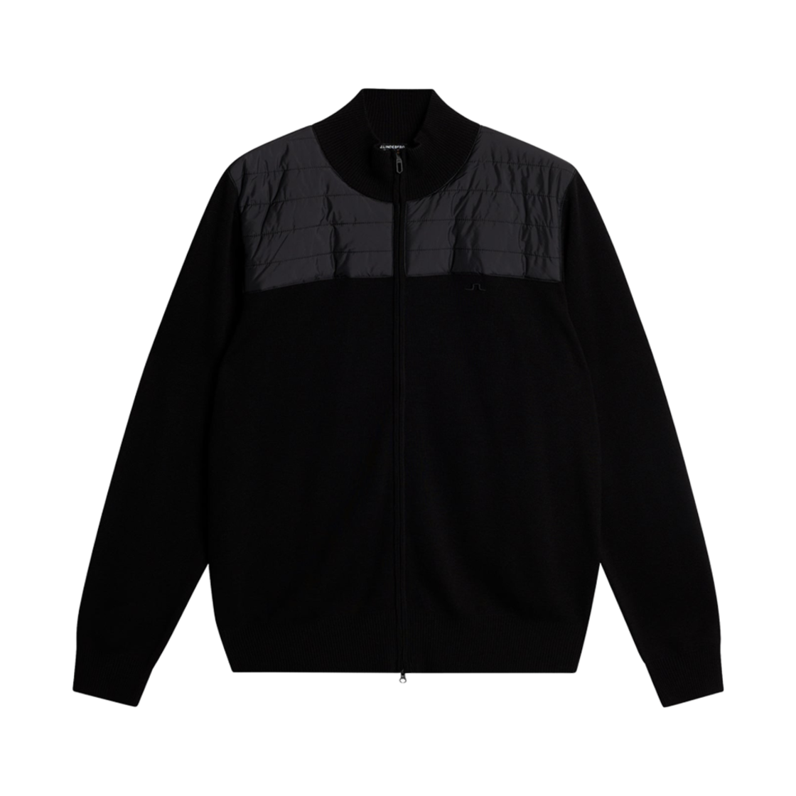 제이린드버그 브릿지 니트 하이브리드 스웨터 블랙(J.Lindeberg Bridge Knitted Hybrid Sweater Black)