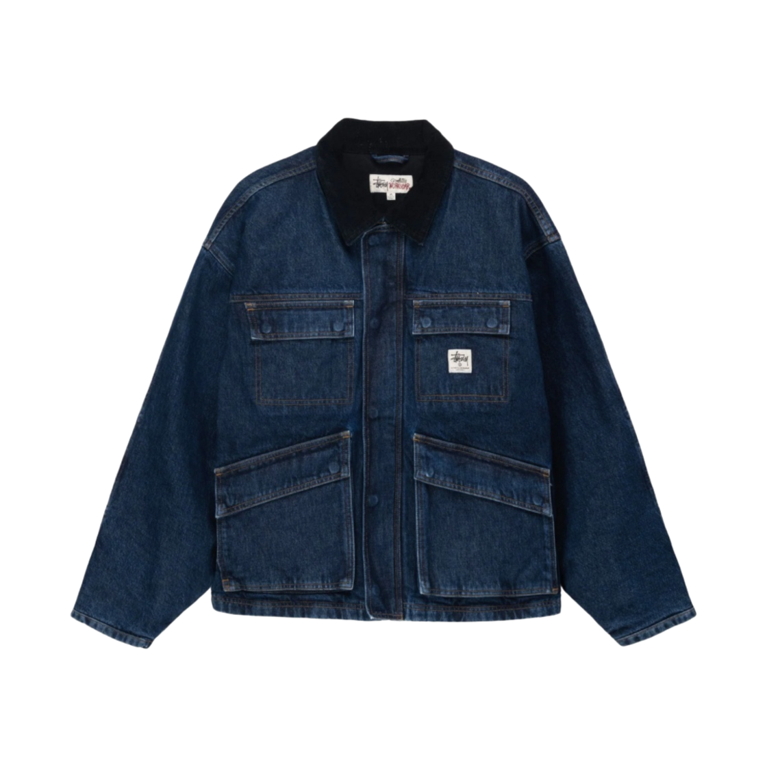 Mens Jackets Stussy Heavy Wash Chore Jacket Canvas Jacket Mens