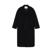 Dunst 2-Way 3 Button Cashmere Coat Black