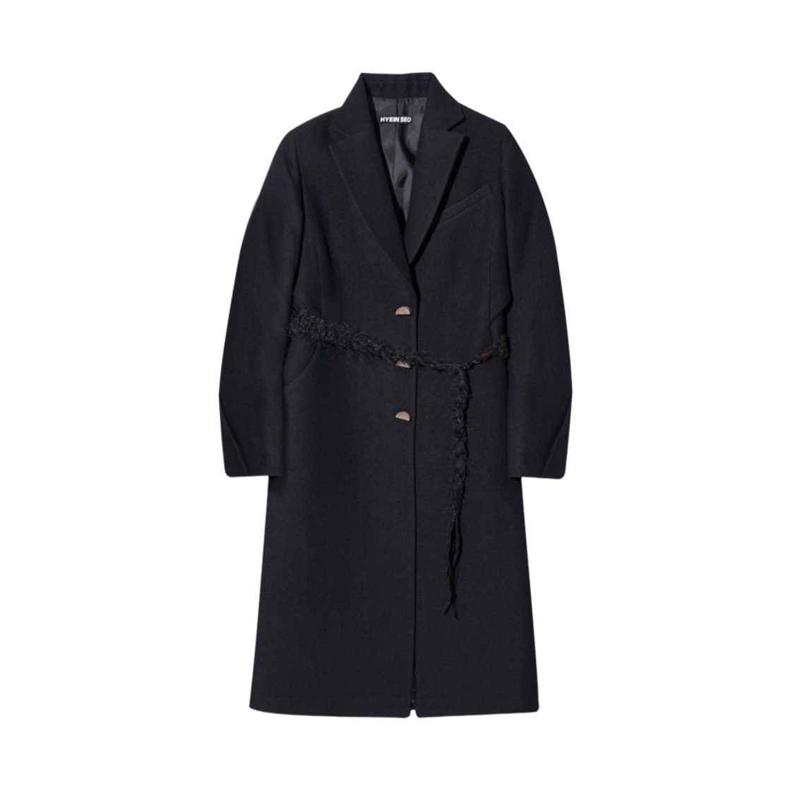 - (W) Hyein Seo Ceramic Button Long Coat Black