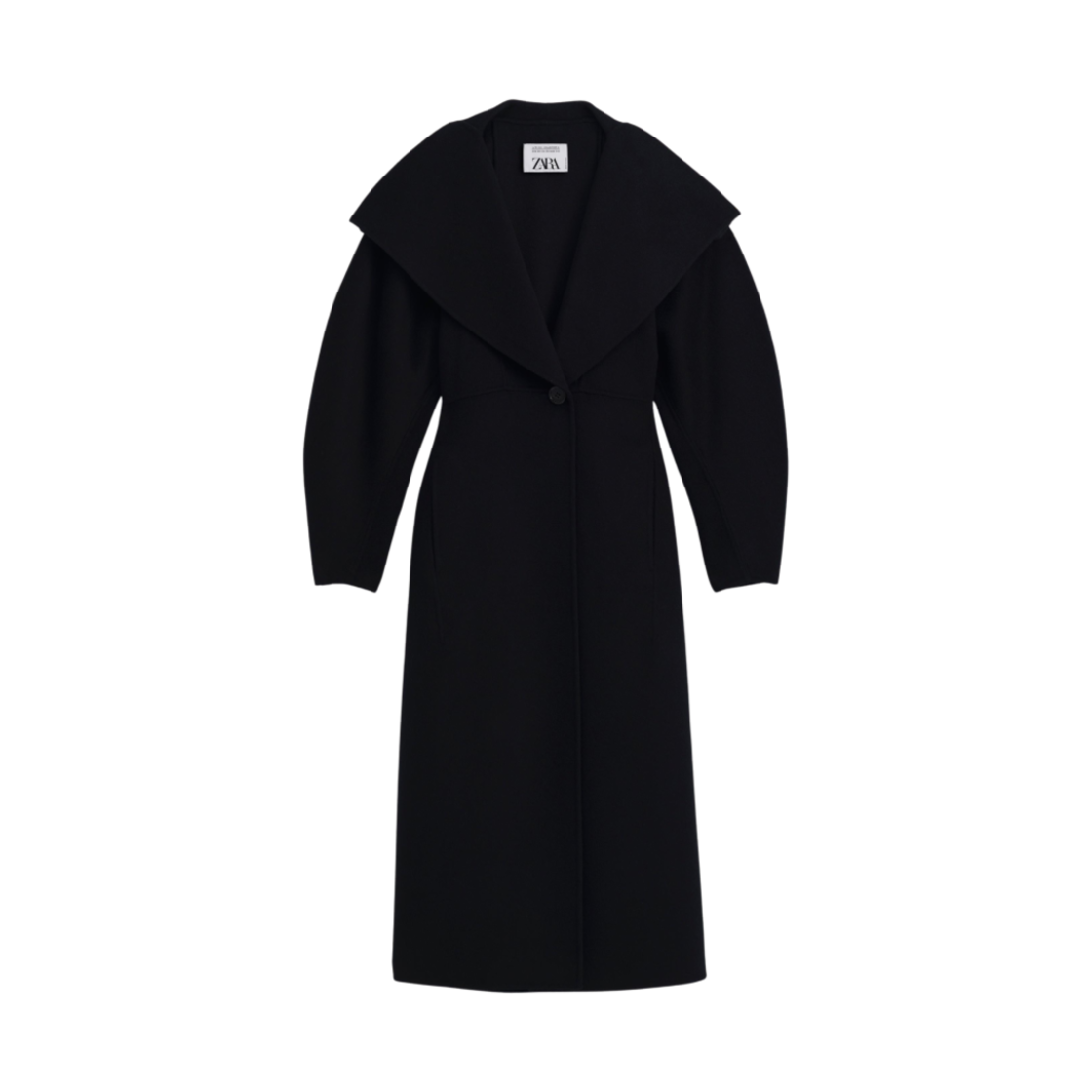 (W) 자라 리미티드 에디션 100% 울 코트 블랙((W) Zara Limited Edition 100% Wool Coat Black)