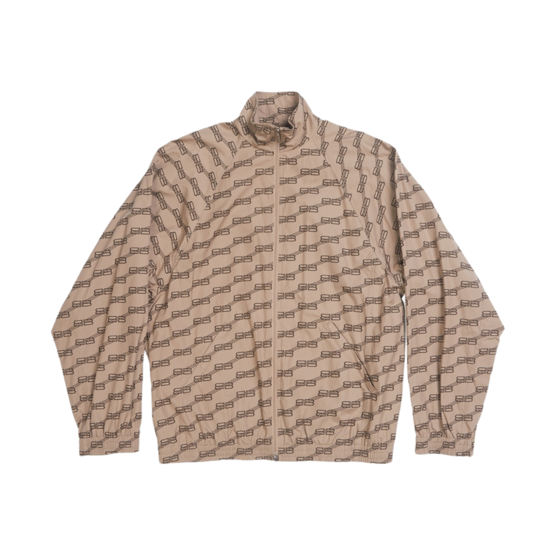 발렌시아가 BB 모노그램 레귤러 핏 트랙수트 자켓 베이지(Balenciaga BB Monogram Regular Fit Tracksuit Jacket Beige) - 1