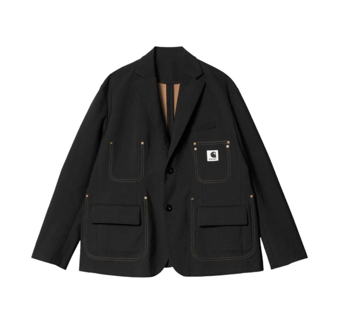 사카이 x 칼하트 WIP 수팅 본딩 자켓 블랙 | Sacai | KREAM