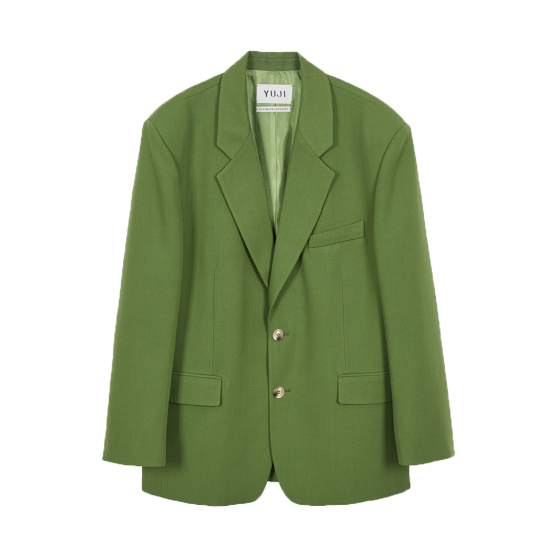 유지 여성 블루밍 싱글 테일러드 재킷(YUJI Womens Blooming Single Tailored Jacket Green)