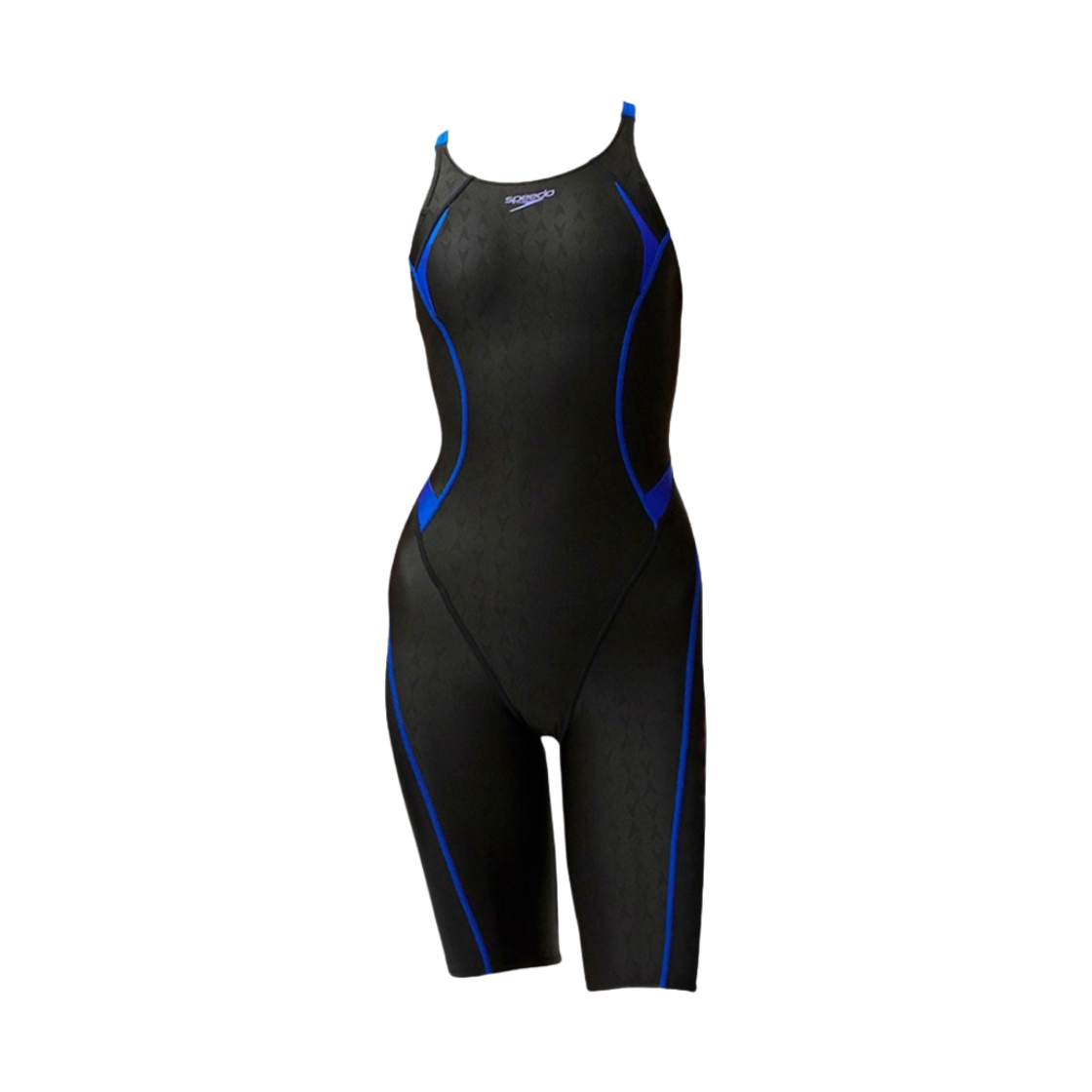 (W) 스피도 솔리드 5부 하프 바디 오픈백 로얄 블루((W) Speedo Solid Five Quarter Half Body Open Back Royal Blue)