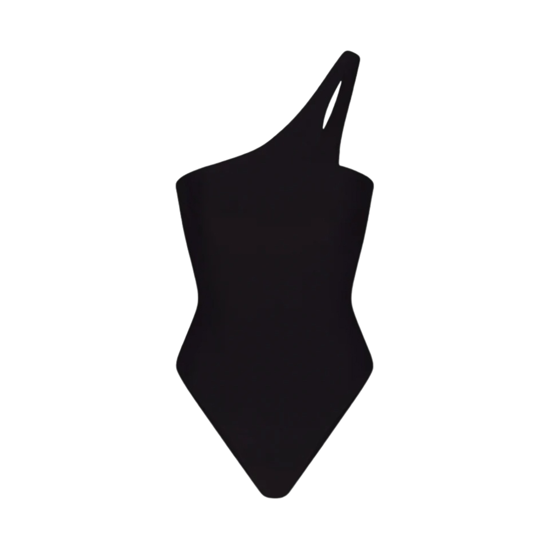 (W) 카이 원 숄더 원피스 블랙((W) Khy One Shoulder One Piece Black)