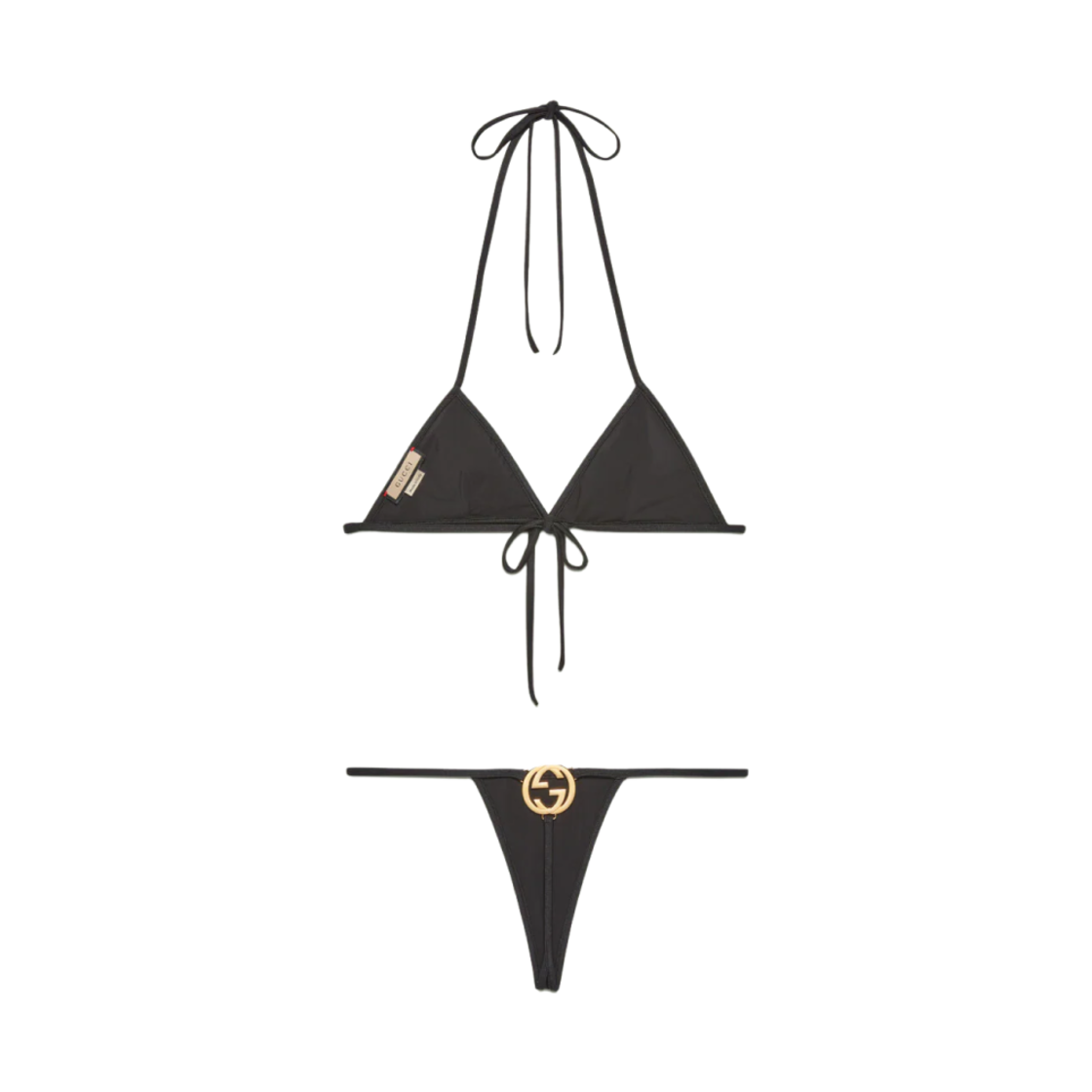 (W) 구찌 인터로킹 G 저지 비키니 블랙((W) Gucci Interlocking G Jersey Bikini Black) - 2