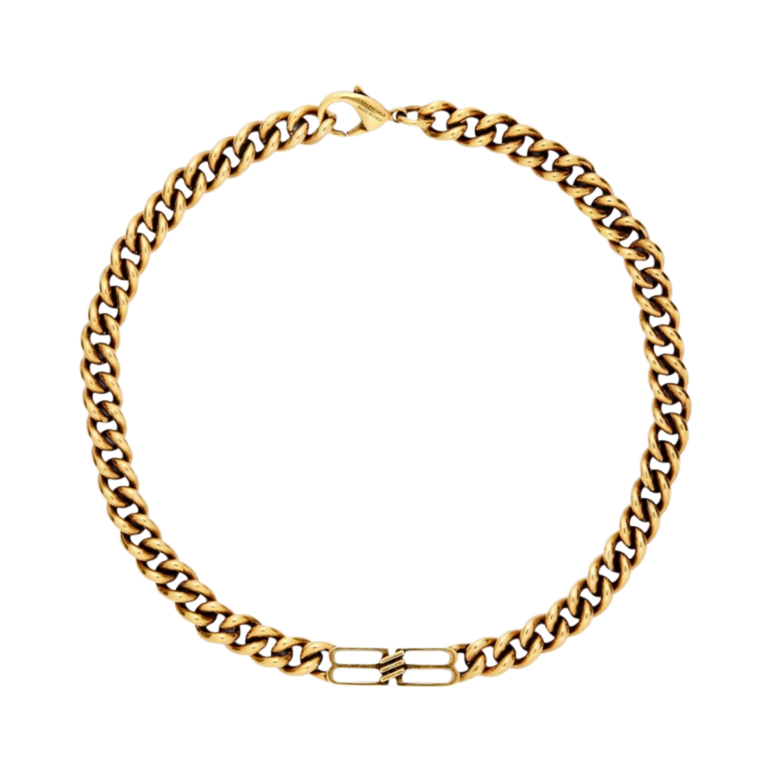 발렌시아가 BB 아이콘 구르메트 네클리스 앤티크 골드(Balenciaga BB Icon Gourmette Necklace Antique Gold) - 1