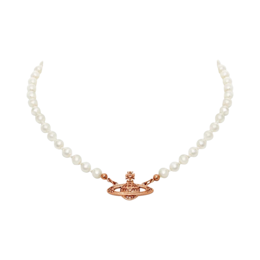 Vivienne Westwood Mini Bas Relief Choker Pink Gold