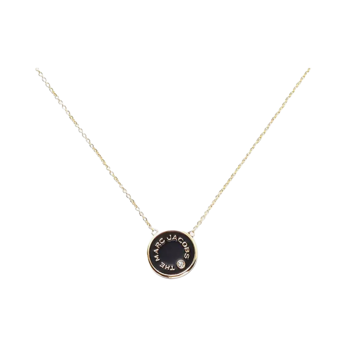 M0017166-001 Marc Jacobs The Medallion Pendant Black Gold