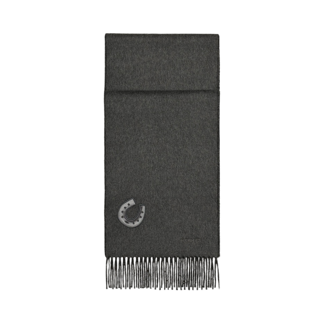 H393831T01 Hermes Lucky Muffler Flanelle Noir