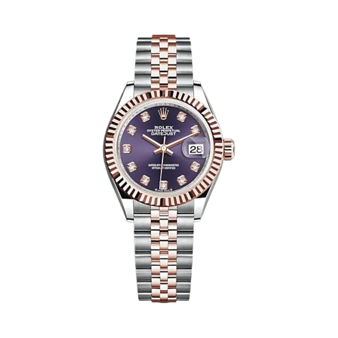 롤렉스 레이디-데이트저스트 28mm 279171 오베르진 다이아 셋팅 쥬빌리(Rolex Lady-Datejust 28mm 279171 Aubergine Diamond-Set Jubilee)