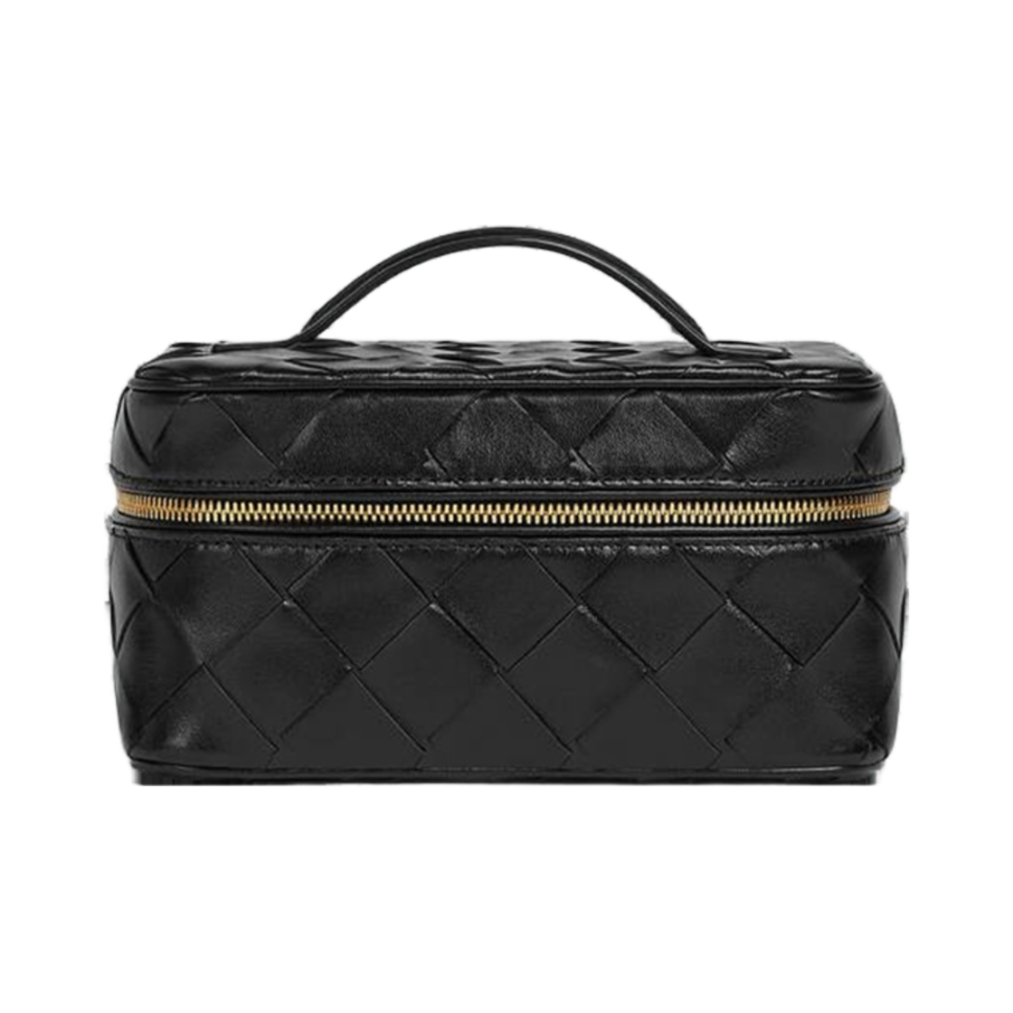 776887V3RO18425 Bottega Veneta Intrecciato East West Vanity Case Black