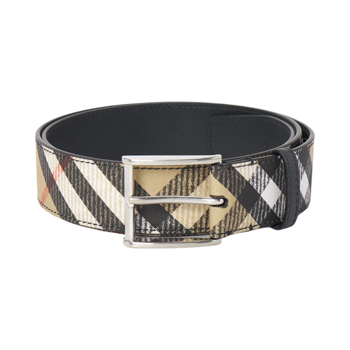 8103017 Burberry Check Belt Beige