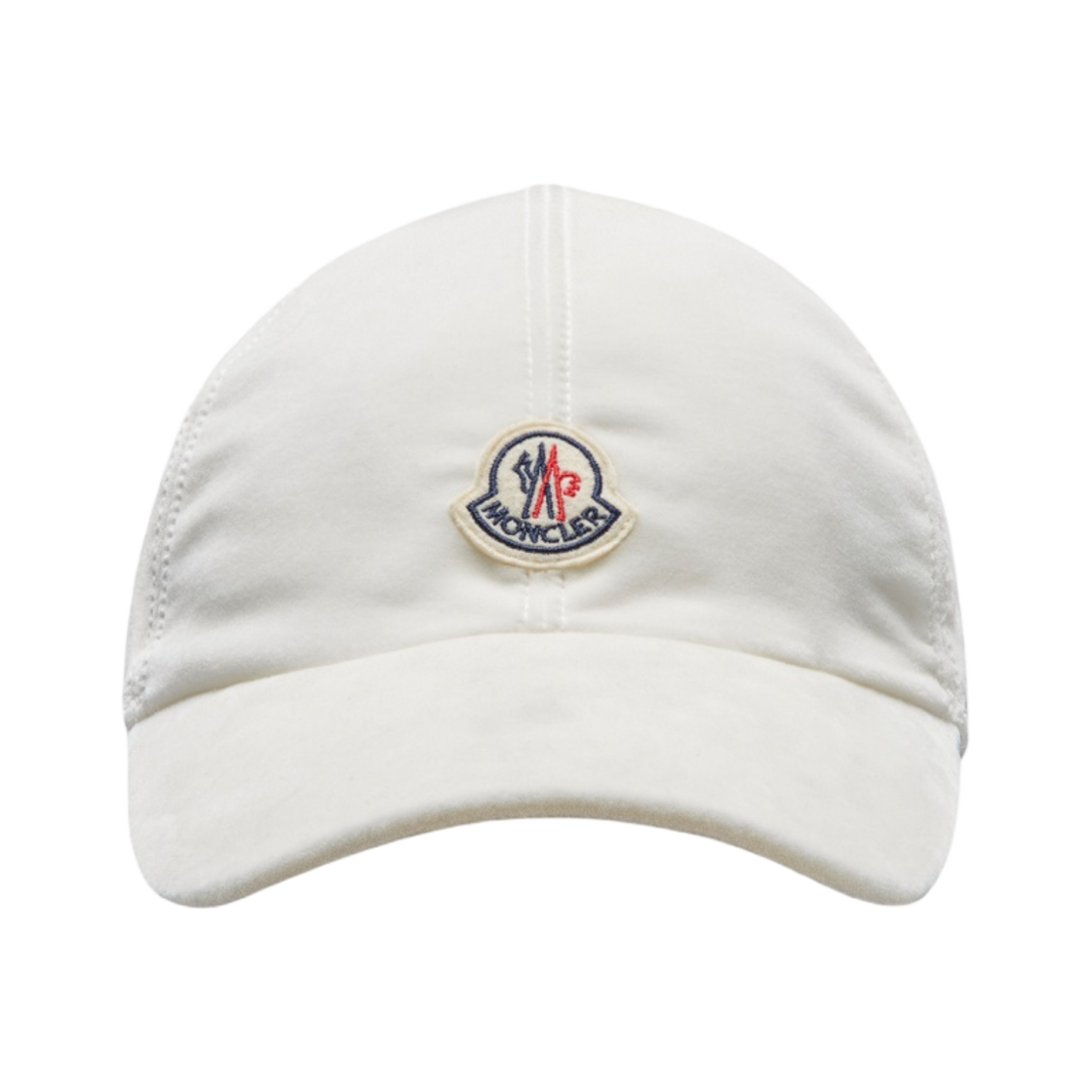 (W) 몽클레르 벨벳 베이스볼 캡 화이트 - 23FW((W) Moncler Velvet Baseball Cap White - 23FW) - 1